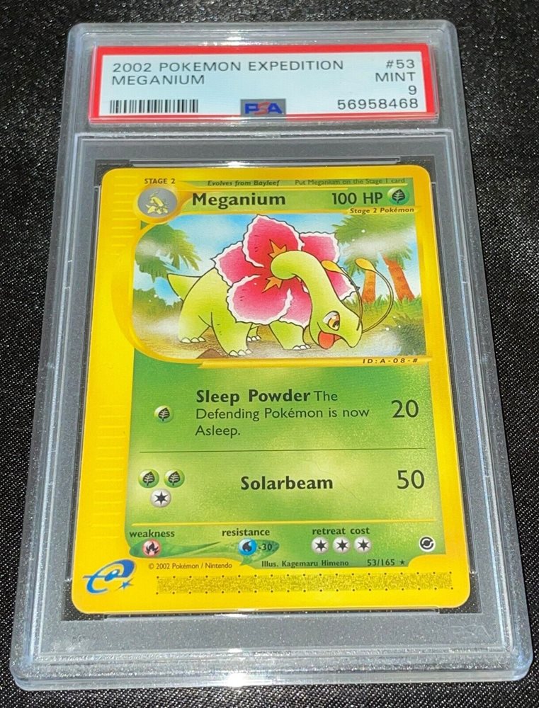 English PSA 9 Expedition Non-holo Rare Meganium 53