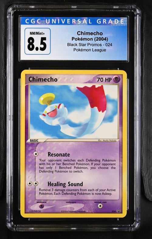 chimecho pokemon card value English CGC 8.5 Black Star Promo Chimecho 24 – Slab Hound