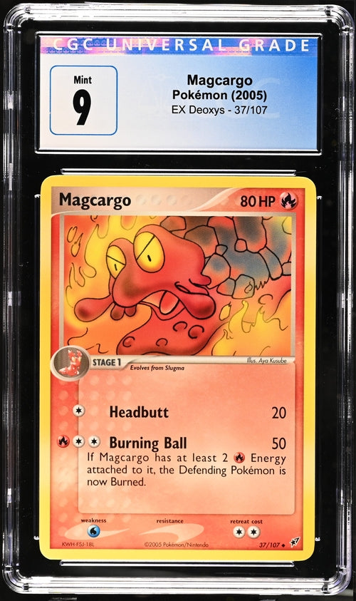 English CGC 9 EX Deoxys Uncommon Magcargo ex 37