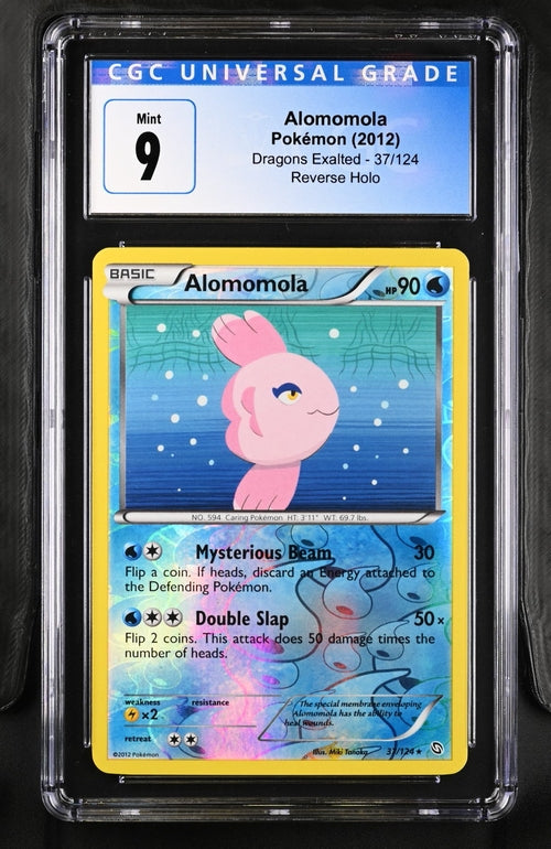 English CGC 9 Dragons Exalted Reverse Holo Alomomola 37