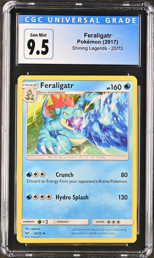 English CGC 10 Shining Legends Uncommon Feraligatr 20