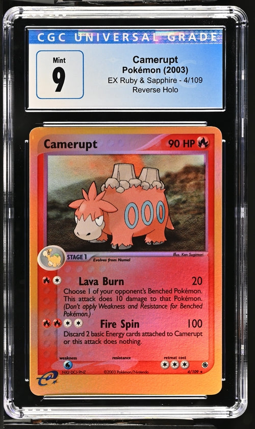 English CGC 9 EX Ruby & Sapphire Reverse Holo Camerupt 4
