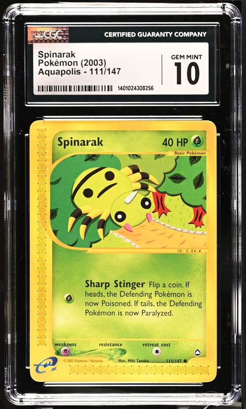 English CGC 10 Aquapolis Common Spinarak 111