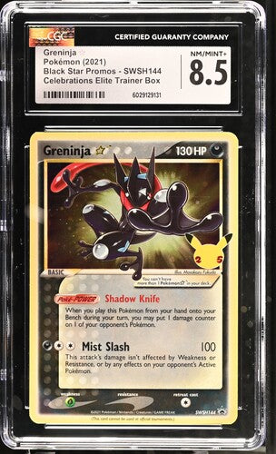 English CGC 8.5 Celebrations Black Star Promo Greninja SWSH144