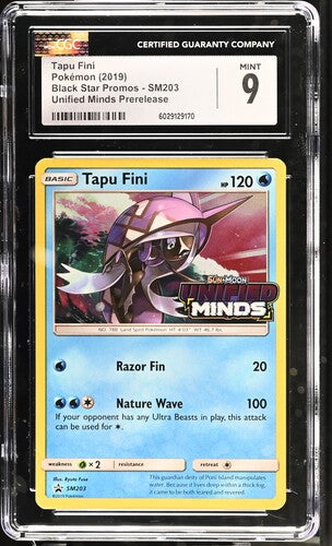 English CGC 9 Black Star Promo Tapu Fini SM203