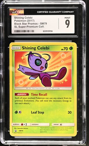 English CGC 9 Black Star Promo Shining Celebi SM79