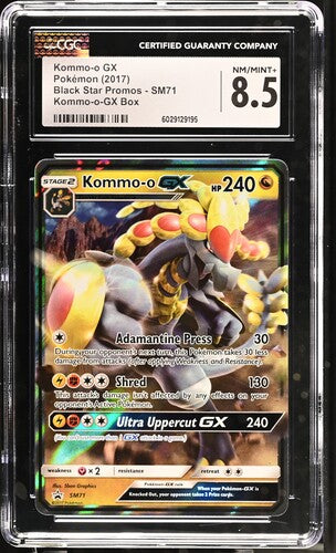 English CGC 8.5 Black Star Promo Kommo-o GX SM71