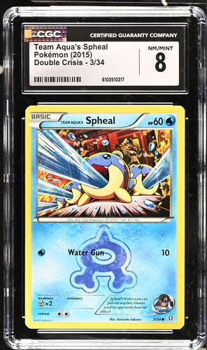 English CGC 8 Double Crisis Team Aqua's Spheal #3/34