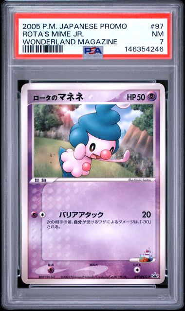 Japanese PSA 7 PCG Promos Wonderland Magazine Rota's Mime Jr. 097