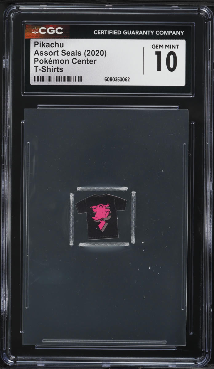 Japanese CGC 10 2020 Center Assort Seals T-Shirts Pikachu