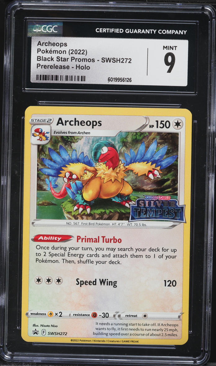 English CGC 9 Silver Tempest Prerelease Archeops #SWSH272