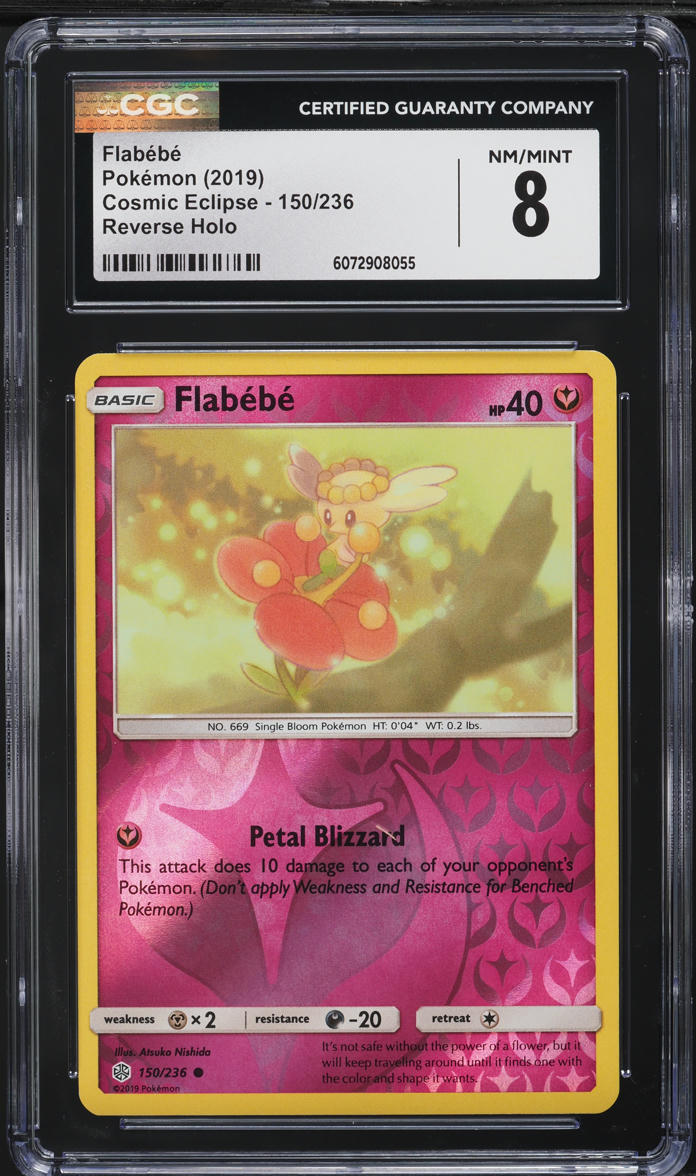English CGC 8 2019 Sun & Moon Cosmic Eclipse Reverse Holo Flabébé 150