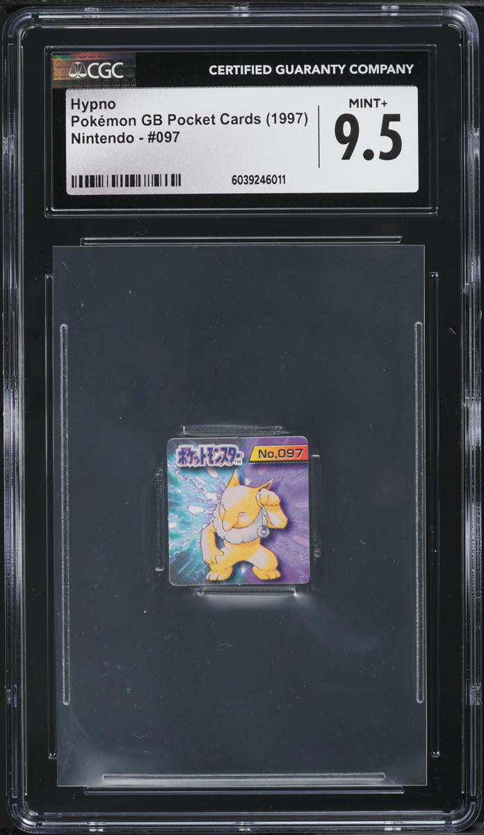 Japanese CGC 9.5 1997 GB Pocket Monsters Trading Card Game Promo Hypno 09