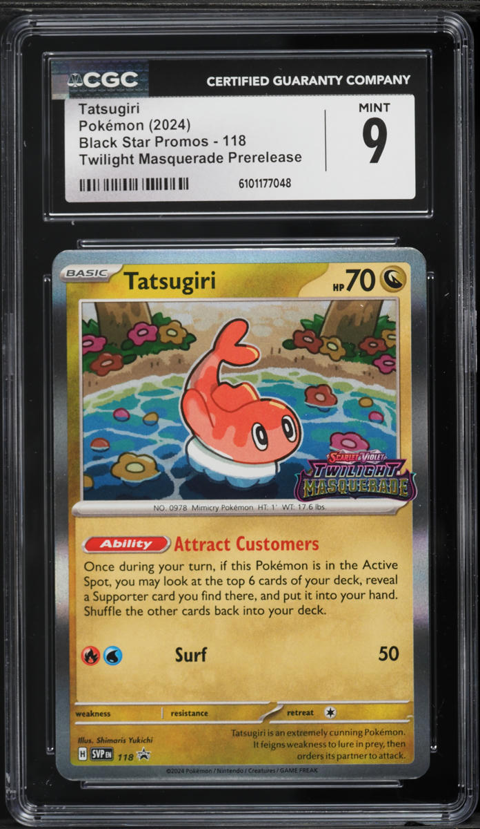 English CGC 9 Twilight Masquerade Prerelease Tatsugiri 118/167
