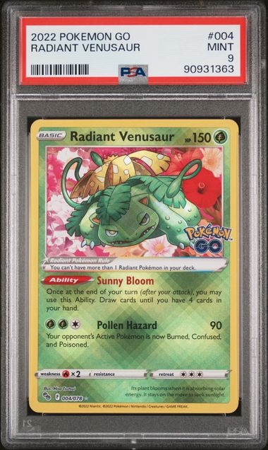 English PSA 9 Pokémon GO Radiant Venusaur 004