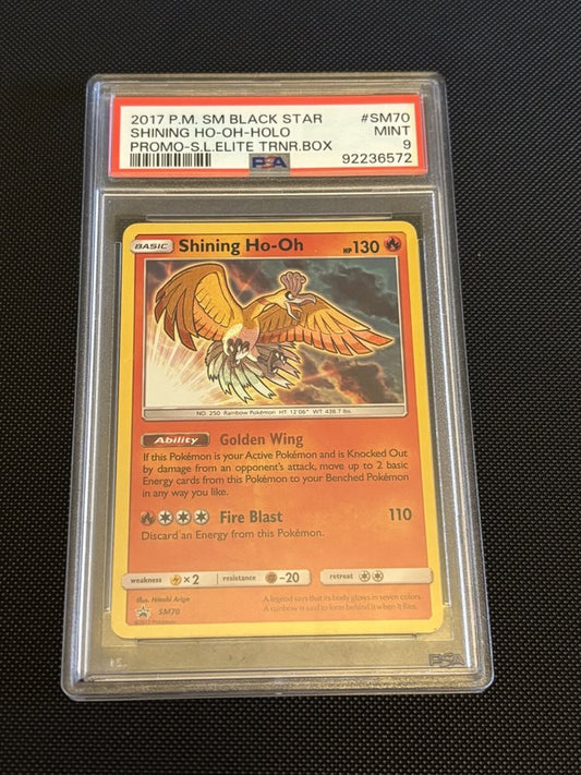 English PSA 9 Black Star Promo Shining Ho-Oh SM70