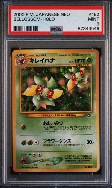 Japanese PSA 9 Neo Genesis Bellossom #182 Holo