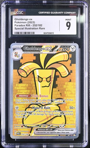 English CGC 9 2023 Gholdengo ex SAR Paradox Rift 252