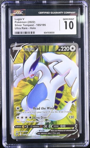 English CGC 10 2022 Silver Tempest Ultra Rare Lugia 185