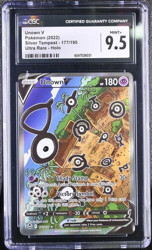 English CGC 9.5 2022 Silver Tempest Unown V Ultra Rare 177