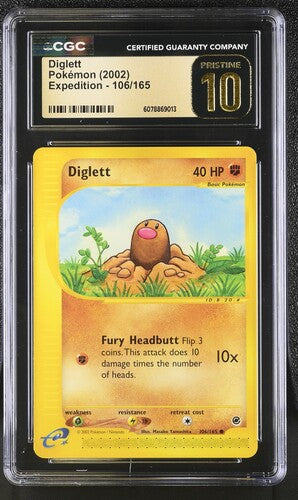 English CGC Pristine 10 Expedition Diglett 106
