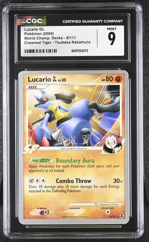English CGC 9 World Championships 2009 Lucario GL 008/111