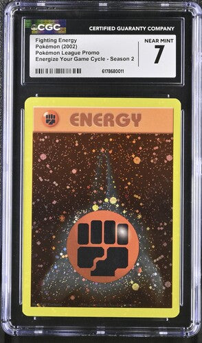 English CGC 7 Pokemon League Energize Your Game Cycle Season 2 Promo Fighting Energy