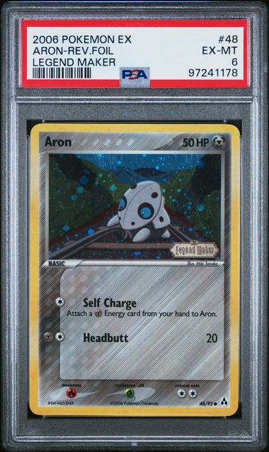English PSA 6 2006 Legend Marker Reverse Holo Aron #48