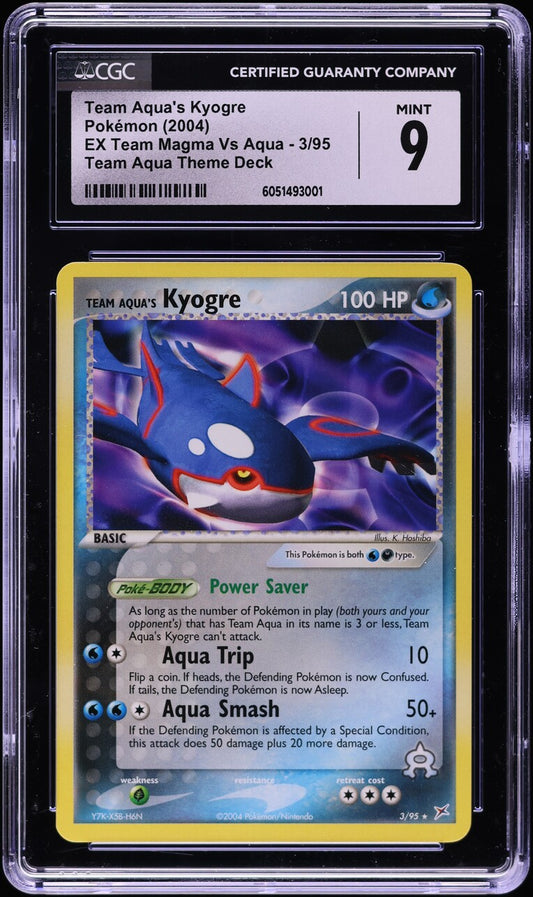 English CGC 9 2004 EX Team Magma Vs Aqua Rare Aqua's Kyogre 3