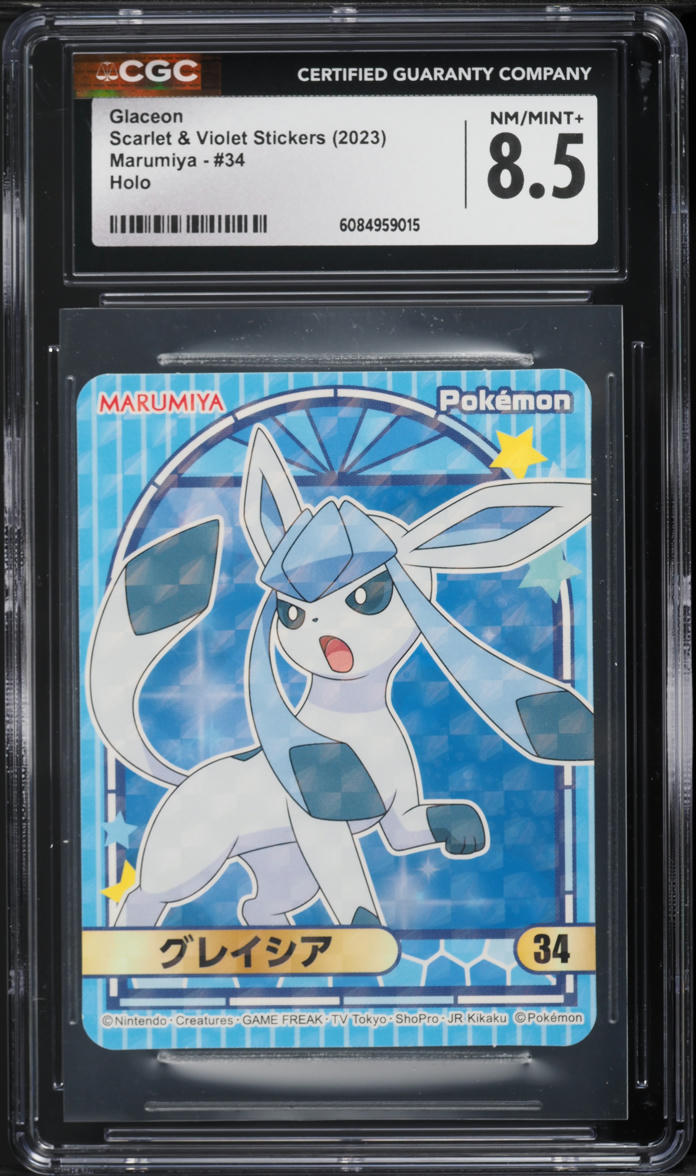 Japanese CGC 8.5 2023 SV Stickers Marumiya Holo Glaceon 34