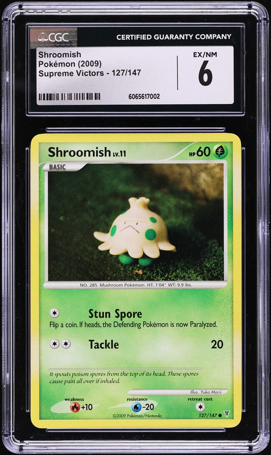 English CGC 6 2009 Supreme Victors Common Shroomish 127