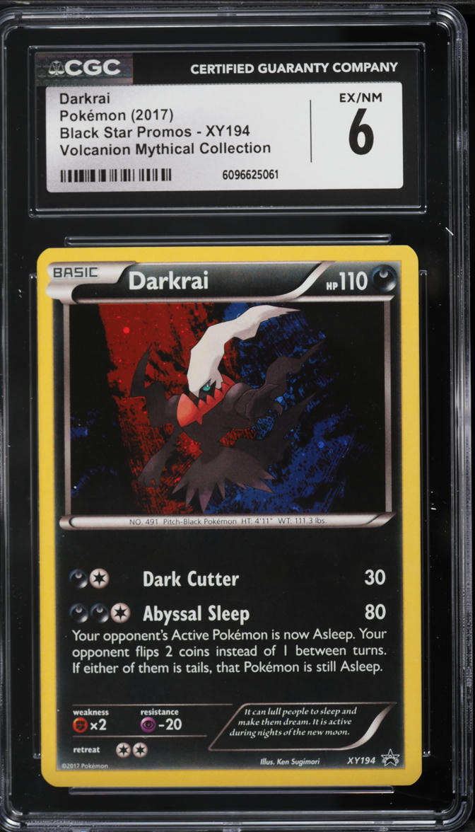 English CGC 6 XY Promo Volcanion Mythical Collection Holo Darkrai XY194