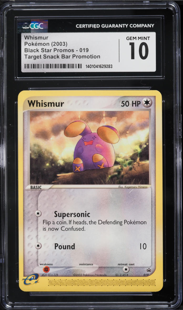 English CGC 10 Black Star Promo Target Snack Bar Whismur 019