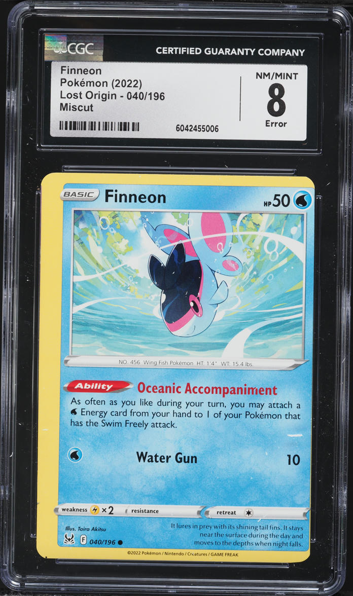 English CGC 8 Lost Origin Miscut Error Finneon 040/196