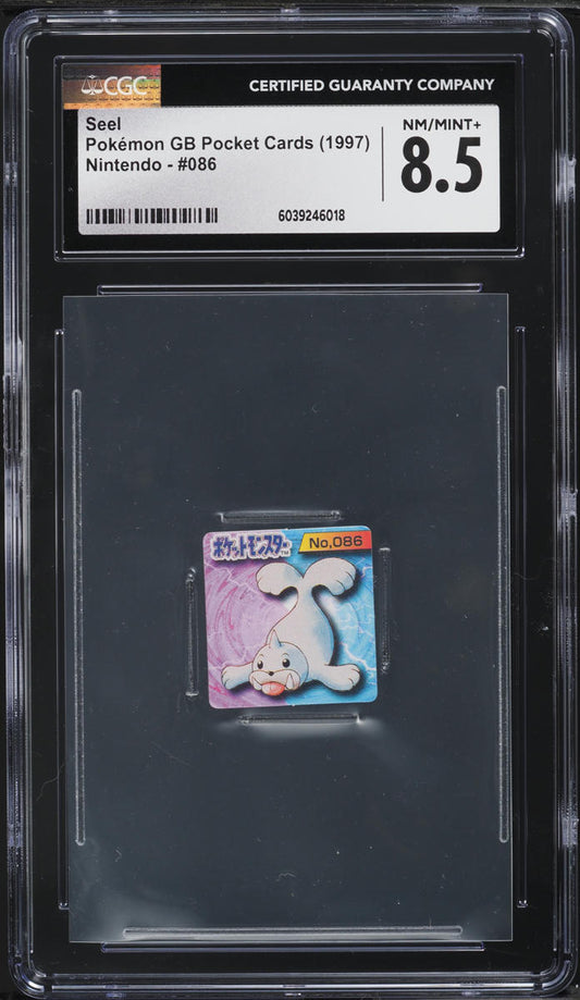 Japanese CGC 8.5 1997 GB Pocket Monsters Trading Card Game Promo Seel 086