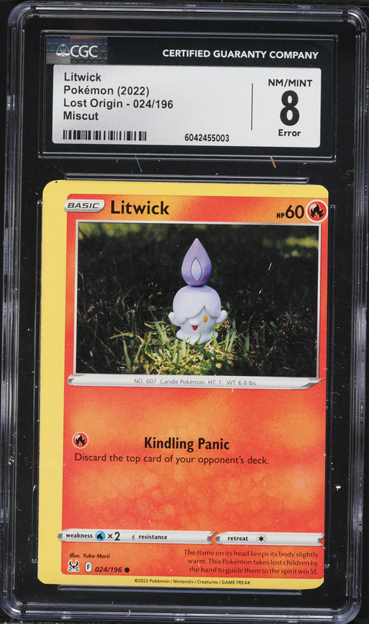 English CGC 8 Lost Origin Miscut Error Litwick 024/196