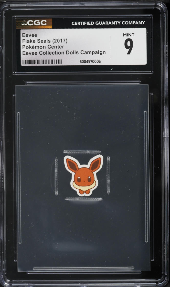 Japanese CGC 9 2017 Center Flake Seals Eevee Dolls