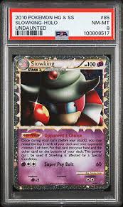 English PSA 8 Undaunted Holo Slowking PRIME 85
